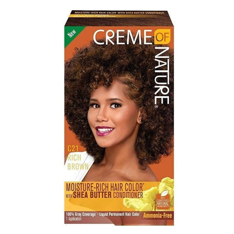 Creme der Natur Feuchtigkeit reichhaltiges Haarfarbe Kit C21 reich braun