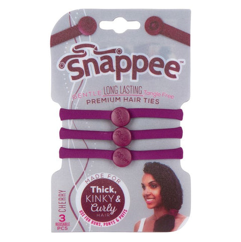 Snapee Cherry sanfte lang anhaltende, wedelfreie Premium -Haarbindungen