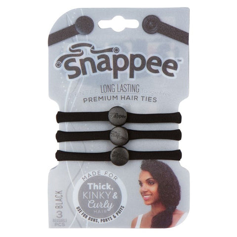 Snapee schwarz sanft langlebig, wedelfreie Premium -Haarbindungen