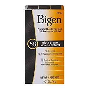Bigen Pulver Haarfarbe (große Verpackung) #58 Schwarzbraun