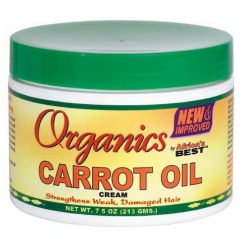 Afrik Best organics Karottenöl -Creme -Stärke Schwaches Schaden Haare 213 gr