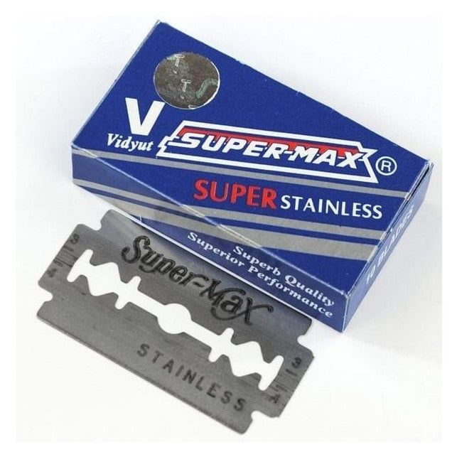 Supermax Super -Edelstahl -Doppelkantenklinge 10 Teile
