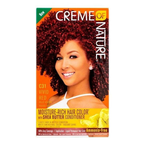 Creme der Natur Feuchtigkeit reichhaltiges Haarfarbe Kit C31 Vivid Rot