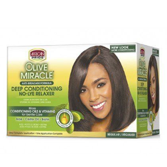 Afrikanischer Stolz Olive Miracle Relaxer Kit regelmäßig