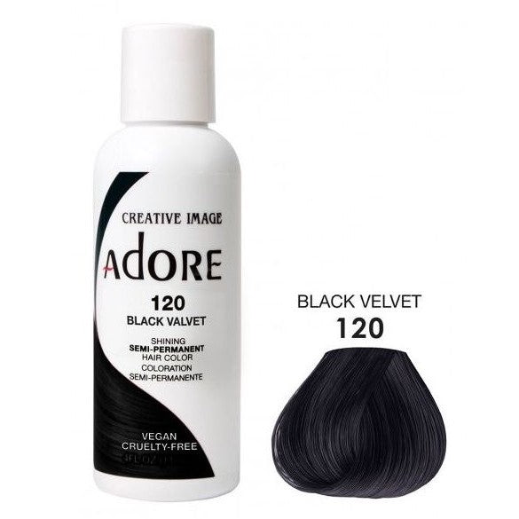 Verehren semi dauerhafte Haarfarbe 120 Schwarzer Samt 118ml
