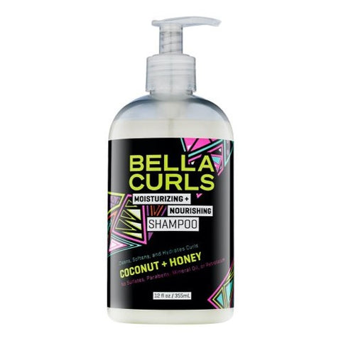 Bella kräuselt feuchtigkeitsspendende nahrhafte Shampoo 12oz / 355 ml