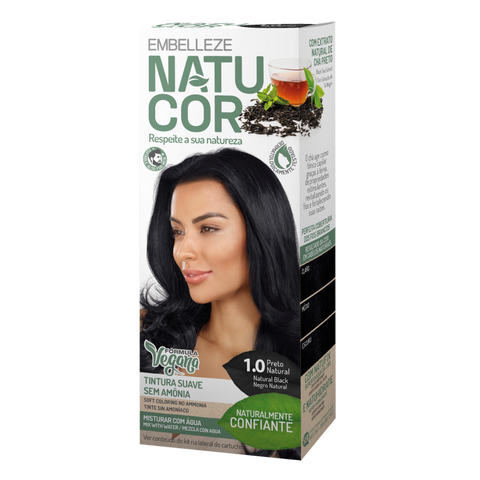 Natucor Vegan Haarfarbe schwarz 1.0
