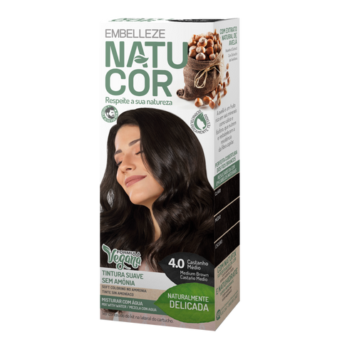 Natucor Vegan Haarfarbe Medium Braun 4.0