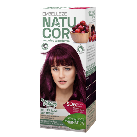 Natucor Vegan Haarfarbe dunkler Marsala 5.26